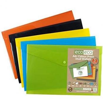 Eco-eco A4+ 50% Recycled Plastic Folders