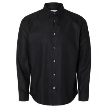 Camicia SLHCLARK Nero Slim Fit a Maniche Lunghe M