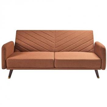Beliani Orange Kunstleinen Sofa