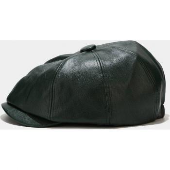 Gorra informal de cuero PU para mujer