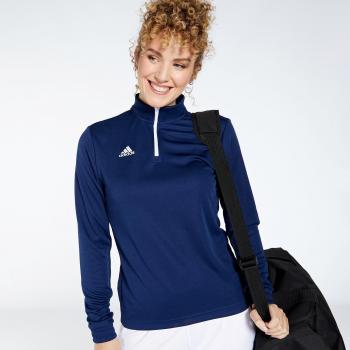 Adidas Entrada 22 Damen‑Sweatshirt Halbzipper – Blau, L (42‑44)