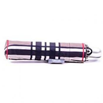 Happy Rain Selection Easymatic Ultra Light Taschenregenschirm braun kariert