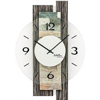 AMS „W9544“ Wanduhren (B/H/L: 6 × 40 × 28 cm) – braun