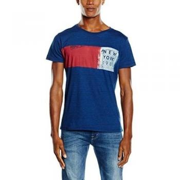 Hilfiger Denim Thdm CN T-Shirt S/S 4, Camiseta para Hombre, Azul
