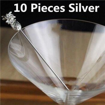 Tiges remixées 10 pcs – Pick à martini, acier inox