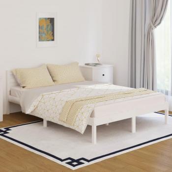 White Solid Wood Pine Bed Frame 140x200cm