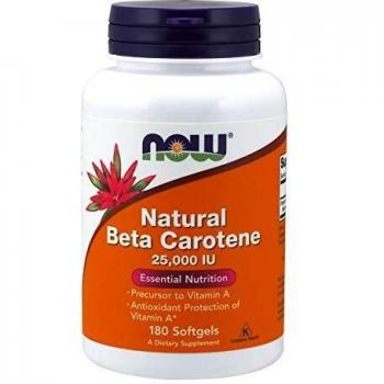 NOW FOODS 25,000 IU Beta‑Carotene Softgel Pack (180)
