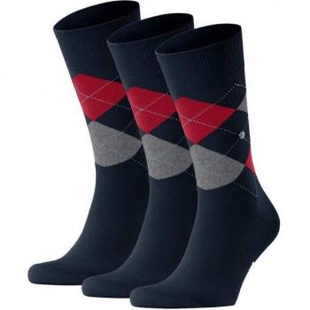 Burlington Baumwollmischung Socken Herren 3er Set