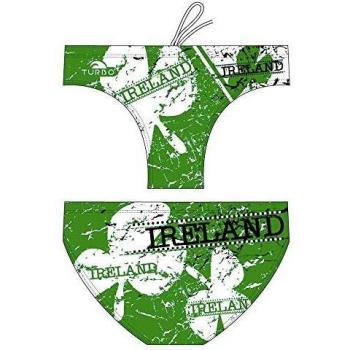 Turbo Ireland Men's Green-White Swim Shorts – Medium