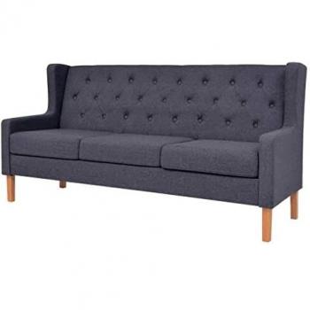 3-sitzer-sofa Stoff Grau