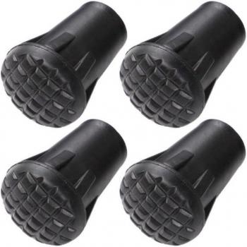 Trekstokreuzen 4-tal, Rubber, Binnenmaat 10 mm, Slijtvast Zwart