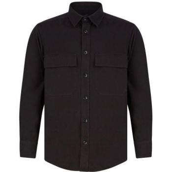 Baumwoll‑Overshirt “Front Row” – Adult‑Size, Schwarz, Unisex