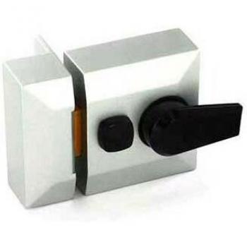 Silver Narrow Double Locking Nightlatch Door Security Lock