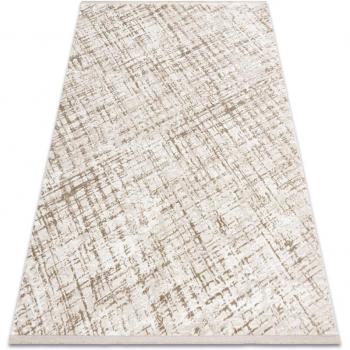 Beige Fringed Modern Carpet 160x220