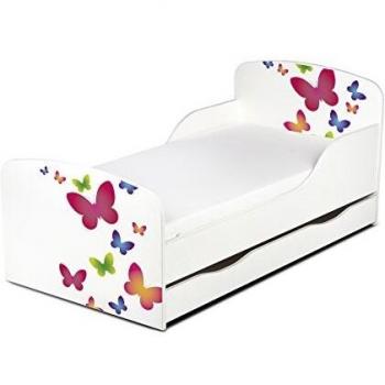 Lit toddler avec matelas et papillons