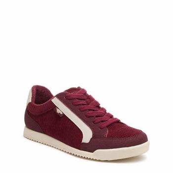 Rocket Dog Corduroy Trainer – Red & Burgundy