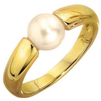 JOBO Perlengoldring Damen – 54 mm, 33 % Gold, gelb