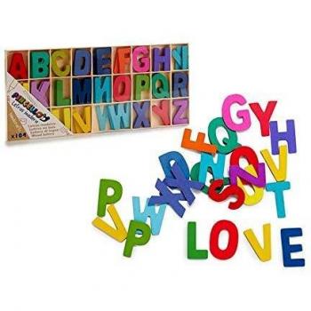 DAM Set de 104 Letras de Madera