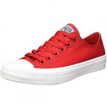 Converse Chuck Taylor II Women's Red Canvas Plimsolls Size UK 3.5