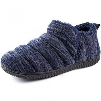 UltraSoft Navy Knit Slip‑On with Anti‑Slip Sole
