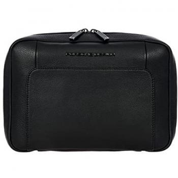 Porsche Design Roadster Large Black Leather Washbag for Unisex