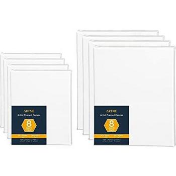 Artme Premium 280GSM Cotton Blank Canvas – 8 Piece Set