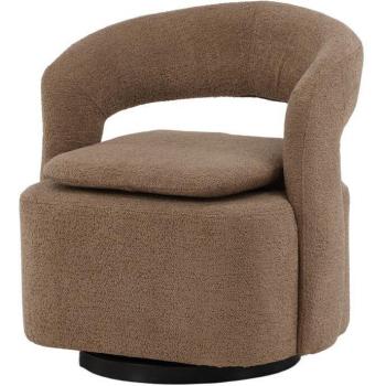 Fauteuil moderne beige Marron 72x75x69cm