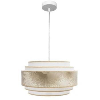 Luz Decorativa Colgante Nepal 1xe27, Blanco y Oro