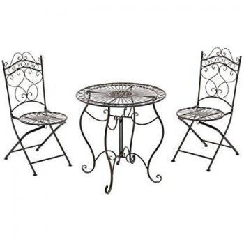 Set da Giardino Indra con Tavolo e 2 Sedie in Bronzo