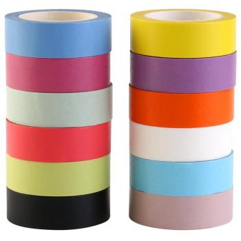 NUOLUX 12×15 mm Regenbogen-Washi Tape – 10 m lang, 2 Stück im Set