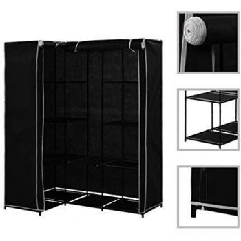 Sonata Corner Wardrobe, Black, 130x87x169 cm