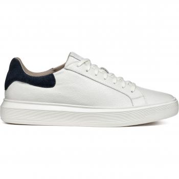 Geox Deiven White and Navy Athletic Shoes for Men UK 9