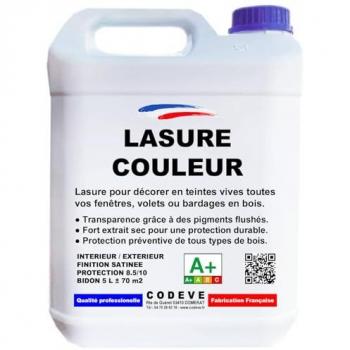 Lasure Coloré Bois – 5 L, Gris, Préserve le bois