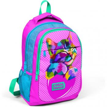 Kids' Coral High Cat Design School Bag