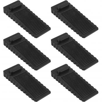 Pack 6x Bouchon Porte Noir – Caoutchouc Antidérapant, Empilable