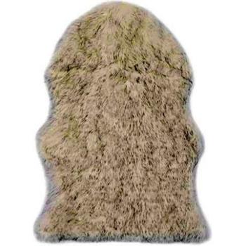 60x90 cm Grey Melange Faux Wool Rug