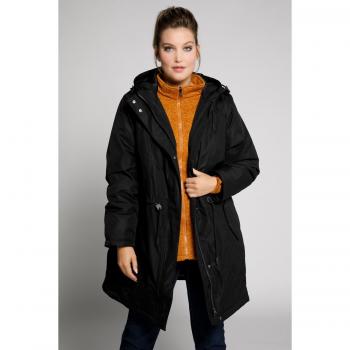 Giacca 2-in-1 per donna con cappuccio, giacchetta staccabile, Nero, Taglia 60/62