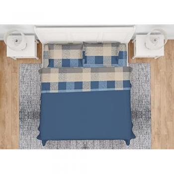 Biancheriaweb Completo Lenzuola Azzurro Scozzese