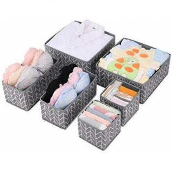 MaidMAX Ties & Scarves Closet Dividers – Grey Twig Stripes