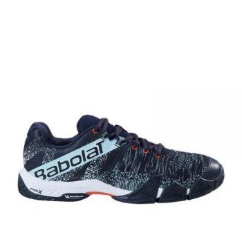 Babolat Movea PADL Chaussures de Padel Noir, Bleu Clair