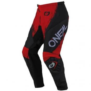 Pantaloni Moto Cross O'Neal Element Shocker Nero-Rosso Taglia 32