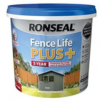 Ronseal Fence Life Plus 5L Matt Shed & Fence Treatment Slate