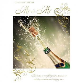 Mr & Mrs Joyful Champagne Cork Popper