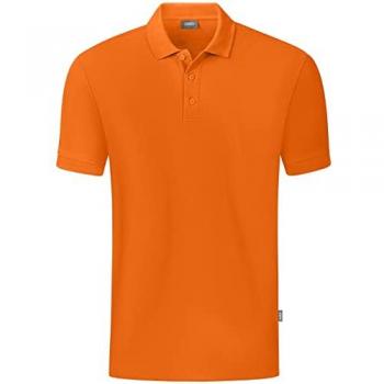Jako Unisex Polo Organic in Orange – Größe XXL
