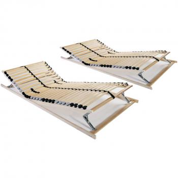 Vidaxl Somieres de cama 90x200 cm 28 láminas 7 zonas 2 uds