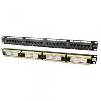 Pannello Patch 24 Porte CAT6 Logilink Nero