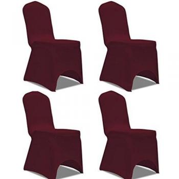 Sonata Stretch Chair Cover 4 pcs Bordeaux