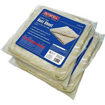 Faithfull Cotton Twill Dust Sheet Twin Pack 3.6 x 2.7m