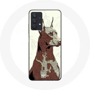 Funda de TPU para Samsung Galaxy A32 5G Raza Doberman