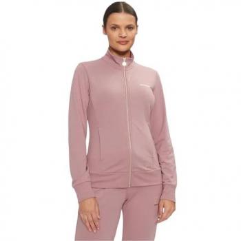 EA7 Emporio Armani Women's Regular Fit Zip-Up Sweatshirt with Logo in Violet and Pink